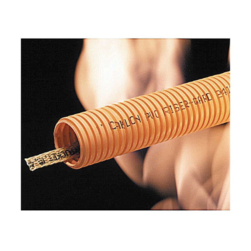 Thomas  Betts Carlon® Resi-Gard® DJ4X1-100S Corrugated Standard Wall Split Flexible Raceway Conduit, 2 in Trade, 2 in ID x 2.38 in OD, 100 ft L, PVC